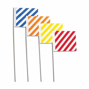 Bandiere di marcatura, bandiere di marcatura per prato, 15x4x5 pollici | Confezione da 100 arancione e verde e <span class=keywords><strong>blu</strong></span> - Product Image 1