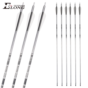 Elong Outdoor 70575-T6 <span class=keywords><strong>2018</strong></span> Flechas de tiro con arco de aluminio con plumas de plástico para arco compuesto - Product Image 6