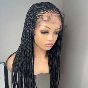 Perruque en cheveux humains bon marché <span class=keywords><strong>Jennifer</strong></span> Lace Front Extension Vendor, nouvelle liste, vente en gros, perruque en dentelle complète sans colle, tressée - Product Image 1