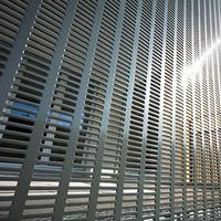 Panneau en aluminium perforé, motif de trous extérieur, surface décorative architecturale, feuille moderne, élément de structure visuelle de bâtiment