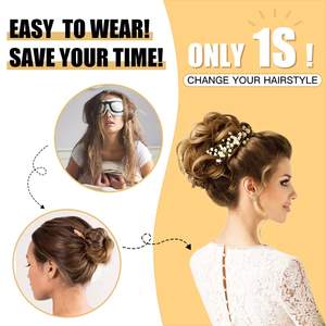 HMD Chignon désordonné, pièce de cheveux, extension de cheveux, queue de cheval avec élastique, extensions de chignon, postiche en cheveux synthétiques - Product Image 5