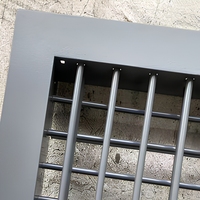 Grille de ventilation double déflection réglable en alliage d'aluminium pour plafond, pour systèmes CVC, bureaux et hôtels, marque Lishine