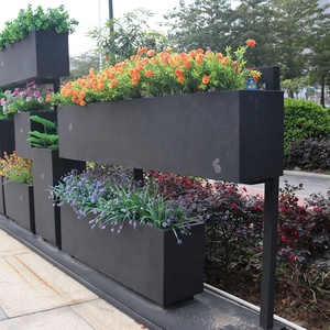 Jardinera <span class=keywords><strong>Rectangular</strong></span> Gigante Grande Personalizada, <span class=keywords><strong>Maceta</strong></span> Larga con Revestimiento Grueso para Plantas Verdes de Interior y Oficina - Product Image 3