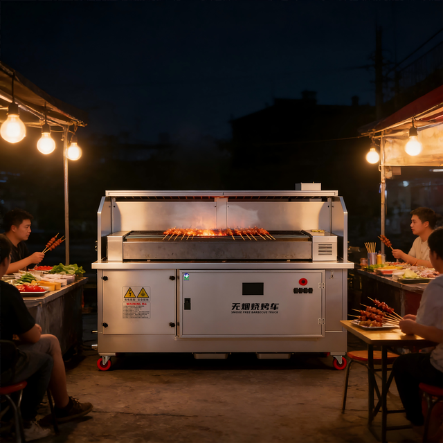 Commercial Smokeless Grill Motor Core Components 98% Filtration Efficiency ISO9001/CE Certified for Indoor Use Mobile Operations