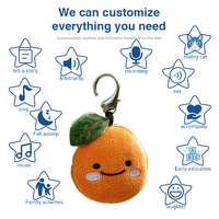 Nieuw Ontwerp Odm Schattige Pluche Oranje Klein Formaat Sleutelhanger Custom Zacht Gevulde Fruit Pop Knuffels Voor Cadeau