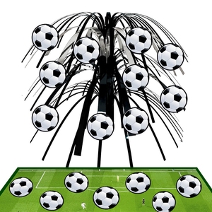 Centro de Mesa con Forma de Balón de Fútbol, Adorno para Decoración de Mesa, para Fiestas de <span class=keywords><strong>Cumpleaños</strong></span>, Eventos Deportivos, Celebraciones de Fútbol - Product Image 1