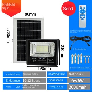 200W LED Projecteur Solaire Corps En Aluminium IP65 Étanche Cote Angle Réglable de Panneau pour Application de Paysage - Product Image 6