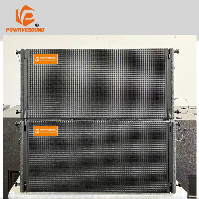 Powavesound Line Array Speaker System Dual 12" Active Line Array Speaker Powered Type 2-way Outdoor Audio Sound System