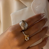 Bagues de créateur Gaovo Niche Design Premium, résistantes au ternissement, en acier inoxydable plaqué or 18 carats et en acier titane, bijoux de mode