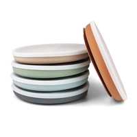Nouveau design Plaque à ventouse en silicone pour bébé divisée avec couvercle Assiette à dîner pour enfants