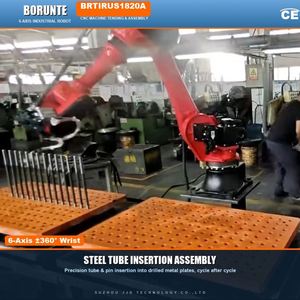 Bras robotisé Borunte BRTIRUS1820A à 6 axes, portée de 1850 mm, charge utile de 20 kg, insertion de tubes en acier CNC, précision de 0,05 mm, 380 V triphasé, CE IP54 - Product Image 2