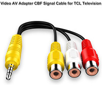 Câble adaptateur AV Audio vidéo stéréo mâle vers 3 RCA femelle 3.5mm pour lecture vidéo et Audio haute Performance pour TV TCL