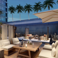 Ensemble de meubles pour hôtel et restaurant - Ensemble de table et de canapé d'extérieur en teck résistant aux intempéries