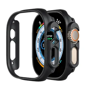 Apple Watch 841mm 45mm Ultra49mm用の新しいデザインのハードPCバンパー保護カバースマートウォッチケース
