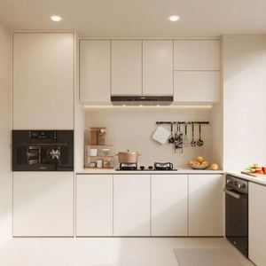 Gabinetes de Cocina Modulares Modernos Personalizados de Fábrica con Tablero de Partículas Ecológico, Módulos y Diseño de Paneles Personalizables - Product Image 1