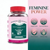 Gummies Équilibre Féminin Marque Blanche 60 unités Véganes Sans Sucre Saveur Ananas pour la Santé Intime Féminine Service OEM ODM