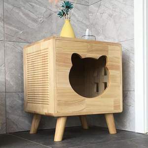 Wholesale Customized Wooden Furniture Outdoor Style Cat House Pet House for Cats Hamsters Dogs Rabbits with Animal Pattern - Product Image 3