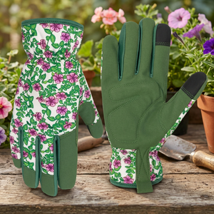 Gants de travail antidérapants en PU JNA GROUP, rouge et noir, avec poignet élastique, usage général, épaisseur 4 mil, 10 pouces, bouts des doigts texturés - Product Image 2