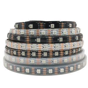 Fullcolor <span class=keywords><strong>ws2813</strong></span> LED Strip ánh sáng tín hiệu kép cá nhân địa chỉ 1m 30 60 144 LED ws2812b cập nhật màu đen trắng PCB DC5V - Product Image 4