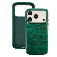 Coque de téléphone à rayures horizontales scintillantes pour iPhone 18/17/16 Pro Max, texture chatoyante, protection antichoc, coque arrière