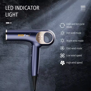 KooFex निर्माता पेशेवर सैलून 110000 RPM ब्रशलेस मोटर हेयर ब्लोअर नेगेटिव आयनिक हाई स्पीड फास्ट ड्रायर हेयर ड्रायर - Product Image 6