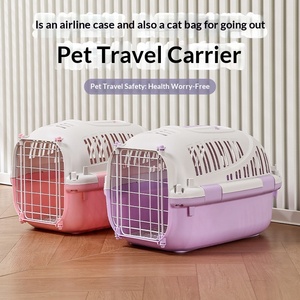 Cage de transport aérien pour animaux de compagnie, pour chats et chiens, transporteur de voyage portable à main avec une capacité de 5 kg pour une utilisation en voiture et en <span class=keywords><strong>avion</strong></span> - Product Image 2