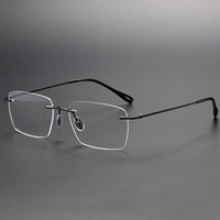 Lunettes sans monture en titane de haute qualité pour hommes et femmes