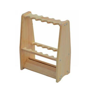 Présentoir de canne à pêche réglable en bambou/pin durable et personnalisable, modèle 3009 - Product Image 4