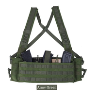 YAKEDA Gilet tactique léger MOLLE camouflage, porte-plaques, sac de poitrine pour entraînement extérieur et chasse