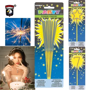 Liuyang Produktion aktueller Vertriebshändler geruchsfrei Dekoration Feiertag 8 Stück 7 Zoll Baby-Feuerwerk-Sparkler ohne Flamme