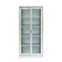 Armoire de rangement en métal à 2 portes coulissantes, armoire de classement de bureau commerciale