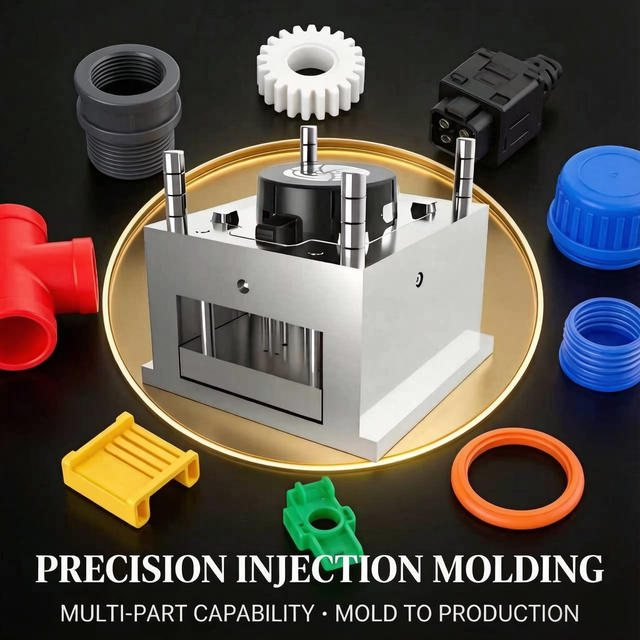Precision Custom Injection Molding OEM/ODM Plastic Parts (Gears, Connectors, Caps, Fittings)