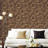 Papier peint 3D pour décoration intérieure, papier peint en PVC pour décoration moderne de la maison, design graphique luxueux d'été, matériau PVC géométrique
