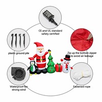 Nouveau produit personnalisé en polyester : Modèle gonflable de Noël, décoration mignonne pour festival, aménagement gonflable pour cour.