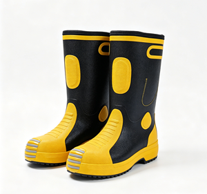 Botas de Bombero Profesionales de Goma <span class=keywords><strong>GA</strong></span> 6095 Certificadas, Resistentes al Fuego y al Calor, Antideslizantes, con Puntera de Acero, Botas de Seguridad para la Lucha Contra Incendios - Product Image 2