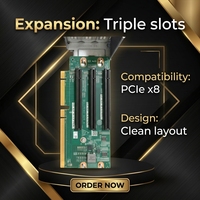 Carte d'extension interne PCIe 3.0 x8 pour mise à niveau de carte graphique 02312GAF