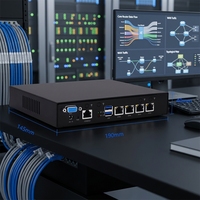 Mini PC Routeur 4 ports Ethernet Gigabit, PC Pare-feu X86 avec refroidissement par ventilateur, processeur Intel N2940, Appareil réseau 4*LAN