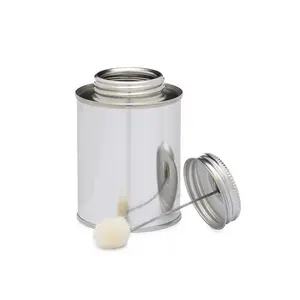 Latas planas de acero de 8 oz, tapa de Metal Delta de 250ml, lata de lata redonda de Metal con tapa de tornillo y cepillo