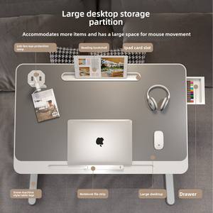 Table de lit pliable réglable, divers matériaux disponibles, différentes tailles, hauteur de support réglable, idéale <span class=keywords><strong>pour</strong></span> les étudiants et l'utilisation à domicile avec <span class=keywords><strong>ordinateur</strong></span>. - Product Image 3
