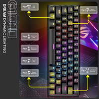 Keyboard Mekanik Mini 63% 60-Key Anti-Ghosting Khusus untuk Game, Blue Axis, dengan Lampu Latar RGB, Material PBT, Antarmuka USB, Baru