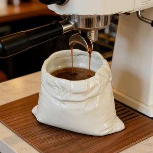 Creative Hand-held Cloth Bag Ceramic Coffee Mug Unique Latte Art Cup Weird Dessert Cup for Cafe - Product Image 2