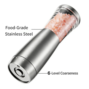 Juego de Molinillos Eléctricos de Especias, Sal y Pimienta de Acero Inoxidable 304 de Buena Calidad con Núcleo de Cerámica Antioxidante para el Hogar - Product Image 4