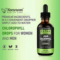 Neewwon Vente en gros Marque privée en vrac Sirop d'eau en vrac Supplément Splina 6000 mg Gouttes de menthe Chlorophylle liquide