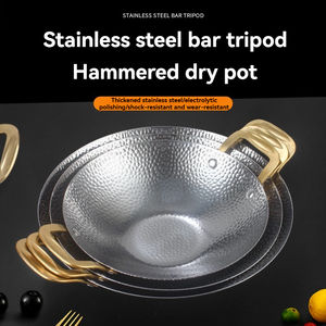 Olla Eléctrica OULU Dorada <span class=keywords><strong>de</strong></span> <span class=keywords><strong>Acero</strong></span> <span class=keywords><strong>Inoxidable</strong></span> con Doble Asa, Capacidad <span class=keywords><strong>de</strong></span> 3L/1.5L para Fideos Coreanos, Mariscos y Platos Secos - Product Image 5