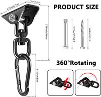 Kit de suspension moderne pour hamac, crochet de suspension rotatif à 360° en métal robuste pour chaise suspendue, fixation au plafond, quincaillerie pour chaise d'extérieur, mousqueton