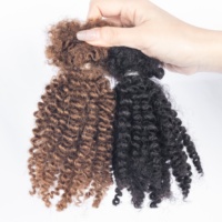 Cheveux humains en vrac 100% naturels, double tirage, non traités, pour tressage, sans trame, Afro Kinky