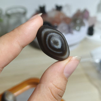 Vente en gros de pierres précieuses naturelles en vrac, agate noire pour cadeau, artisanat en cristal