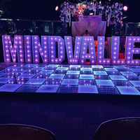 Lumières étanches extérieures commerciales Design de sol lumineux pour les étapes Bars Mariages RGBW et couleurs blanches chaudes Contrôle DMX