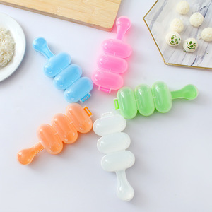 3 In 1 DIY Rice Ball Shaker Lunch Maker Mould Onigiri Mold Sushi Meatball 3 Even Ball Shaped Kitchen Tools Rice - Product Image 1