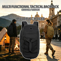 Sac à dos tactique multifonctionnel personnalisé à trois usages, grande capacité, unisexe, extérieur, polyester, fermeture à glissière et à fermoir, fitness